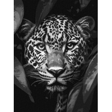 Картина по номерам – Леопард на охоте 30х40 см.
