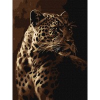 Картина по номерам – Взгляд леопарда 30х40 см.