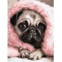 Картина по номерам – Закутанный мопс 30х40 см. (Ideyka)