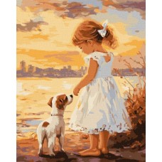 Картина по номерам – Друзья на побережье 40х50 см.
