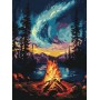 Картина по номерам – Северное сияние с красками металлик extra 30х40 см. (Ideyka)