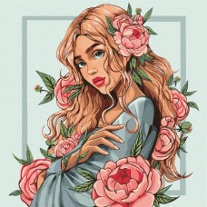 Картина по номерам – Весенний цветок 40х40 см.