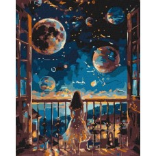 Картина по номерам - Мечтающая ночь 40х50 см.