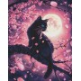 Алмазная мозаика - "Волшебный кот среди сакуры" ©art_selena_ua, 40х50см (Ideyka)