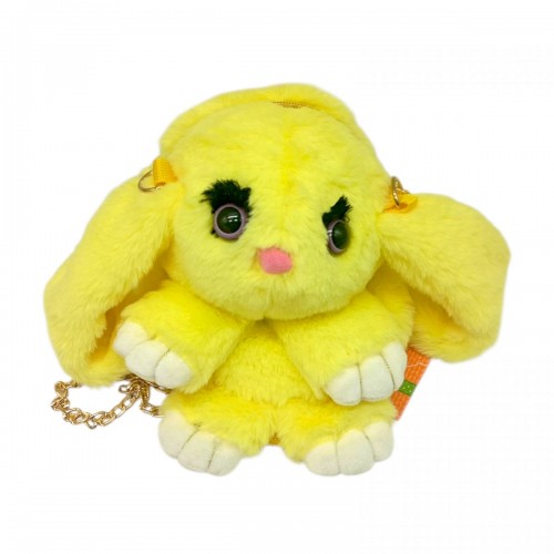 Мʼяка іграшка-рюкзак "Кролик" (ЖОВТИЙ) 25 см. (Копиця)