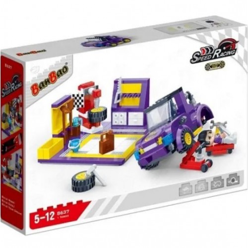 Конструктор "Скоростные гонки: Зона обслуживания шин", 242 дет. (BanBao)