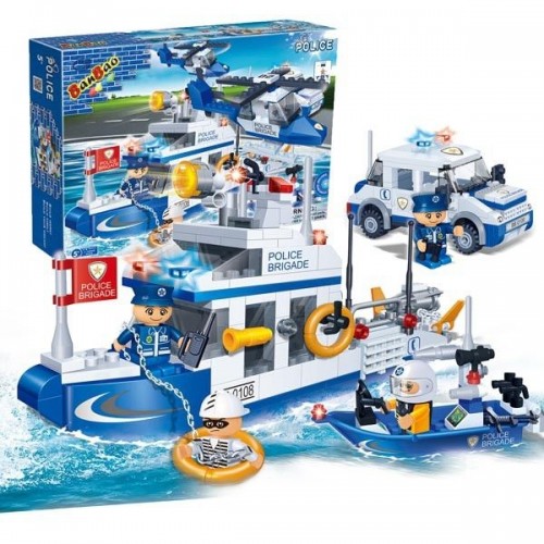 Конструктор "Полицейский транспорт", 418 дет. (BanBao)
