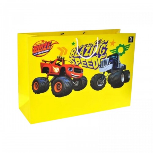 Пакет бумажный XL "Блеск и чудо-машины" р.50x35x17 см (qbee)