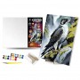 Картина по номерах 40х50 см "Сапсан на скелі" з деревʼяною підставкою (qbee)