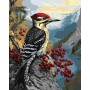 Картина по номерам - "Дятел на калине" ©art_selena_ua, 40х50см (Ideyka)