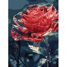 Картина по номерам – Хрустальный цветок 30х40 см.