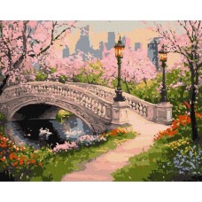 Картина по номерам – Весенний парк 30х40 см.