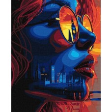 Картина по номерам – Закат в Лондоне 40х50 см.