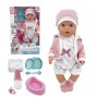 Пупс высота 45 см, пьет из бутылочки, ходит на горшок, закрывает глаза, съемную одежду, аксессуары, в коробке (Yala Baby)