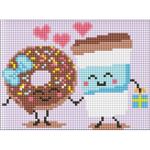 Алмазна мозаїка без підрамника - "Солодка пара" ©Mariia Davydova, 15х20см (Ideyka)