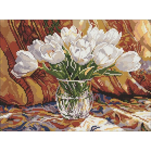Алмазна мозаїка - "Тюльпановий спокій" ©art_selena_ua, 30х40см (Ideyka)