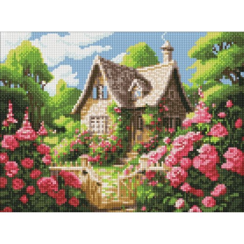 Алмазна мозаїка - "Затишний будиночок" ©art_selena_ua, 30х40см (Ideyka)