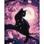 Картина за номерами - "Чарівний кіт серед сакури" з фарбами металік ©art_selena_ua, 40х50см (Ideyka)