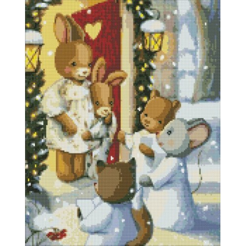 Алмазна мозаїка - "Магія колядок" з голограмними стразами (AB) ©tanya_bonya, 40х50см (Ideyka)