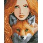 Алмазна мозаїка - "Вогняна лисиця" ©art_selena_ua, 40х50см (Ideyka)