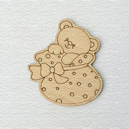 Декоративний елемент "Фігурка з фанери. Ведмедик" (магніт) (Ideyka)