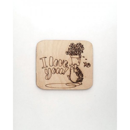 Декоративний елемент "Фігурка з фанери на магніті. LOVE #15" (Ideyka)