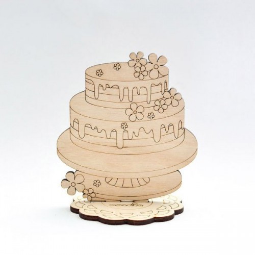 Декоративний елемент "Фігурка з фанери. Bon appetite. Солодощі тортик" (Ideyka)