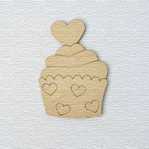 Декоративний елемент "Фігурка з фанери. Кекс №6" (Ideyka)