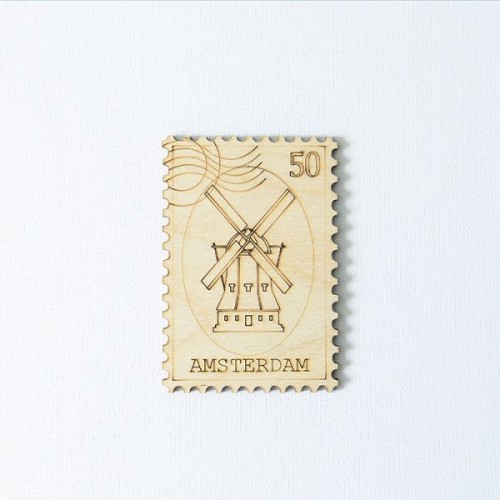 Декоративний елемент "Фігурка з фанери на магніті. Марка Амстердам" (Ideyka)