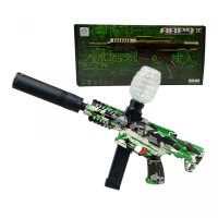 Ігровий автомат з вбудованим акумулятором, стріляє орбізами, глушник з підсвічуванням, магазин, захисні окуляри, в коробці