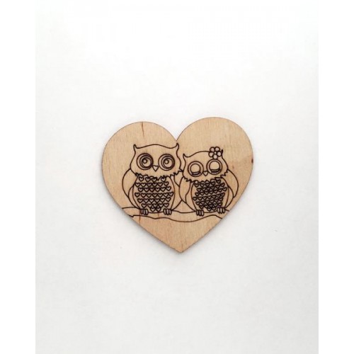 Декоративний елемент "Фігурка з фанери на магніті. Магніт сови" (Ideyka)