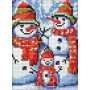 Алмазна мозаїка без підрамника - "Чарівні сніговики" ©art_selena_ua, 15х20см (Ideyka)