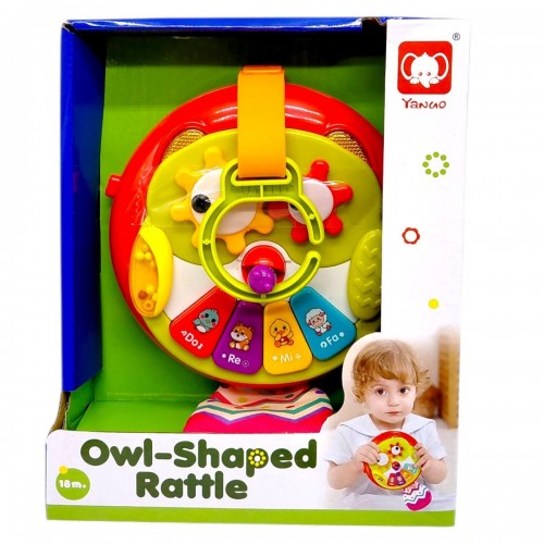 Брязкальце-підвіска (інтерактивна сова, звук, світло, мелодії, пісні) (YANUO)