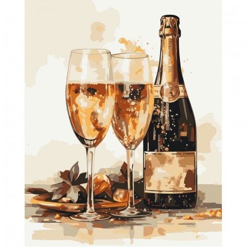 Картина по номерам "Ігристе на двох" 40х50 см (art craft)