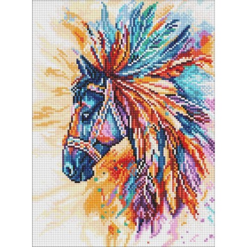 Алмазна мозаїка - "Яскравий кінь" ©art_selena_ua, 30х40см (Ideyka)