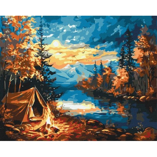 Картина за номерами - "Ніч у лісі" ©art_selena_ua, 40х50см (Ideyka)