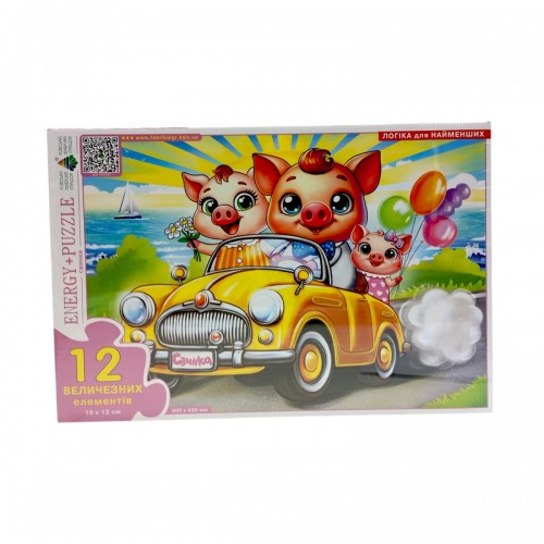 Гра-пазл 12 Свинки (Київська фабрика іграшок)