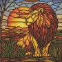 Алмазна мозаїка - "Вітраж. Лев" ©art_selena_ua, 30х30см (Ideyka)