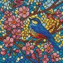 Алмазна мозаїка - "Вітраж. Синиця" ©art_selena_ua, 30х30см (Ideyka)