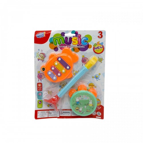 Музыкальные инструменты. дудка, ксилофон, бубен, планшет 29*22*5см (микс видов) (MiC)