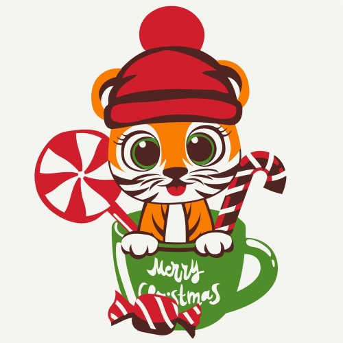 Картина по номерам "Смугастик з солодощами" 20x20 см. (Brushme)