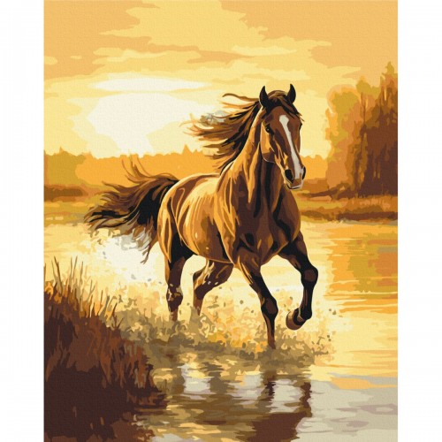 Картина по номерам "Вітер у гриві" 40x50 см. (Brushme)