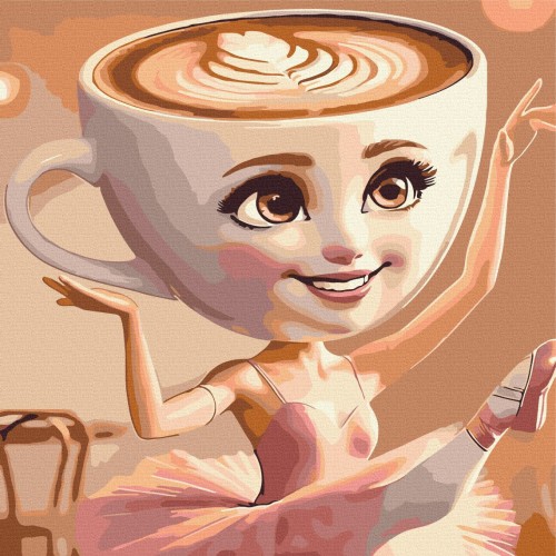 Картина по номерам "Ballerina Cappuccino" 40x40 см. (Brushme)