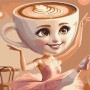 Картина по номерам "Ballerina Cappuccino" 40x40 см. (Brushme)