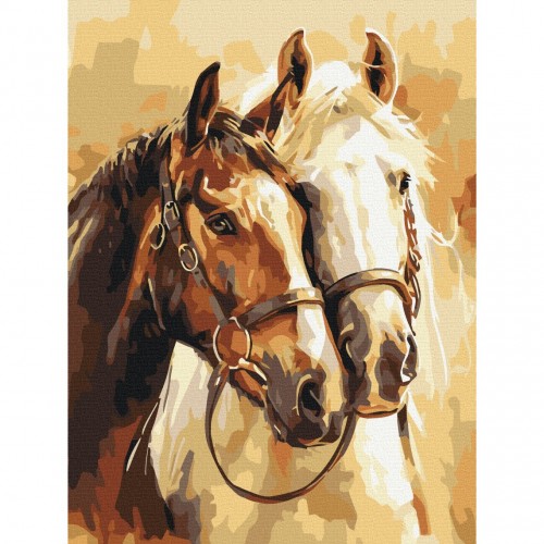 Картина по номерам "Шляхетні коні" 30x40 см. (Brushme)