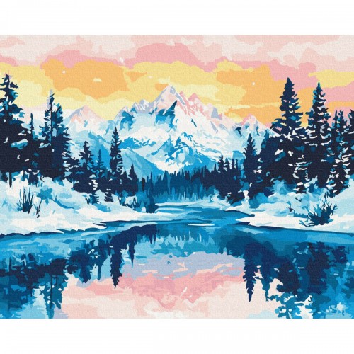 Картина по номерам "Срібні вершини" 40x50 см. (Brushme)