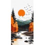 Картина за номерами - "Жовтий місяць серед осіннього лісу" ©art_selena_ua, 40х80см (Ideyka)