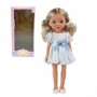 Кукла в платье с голубым бантом, размер 33см (LS)