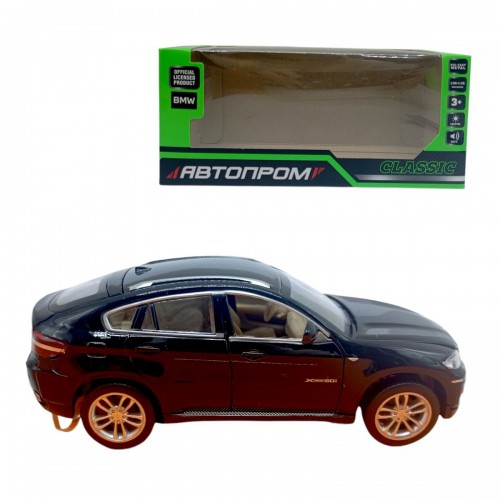 Машина АВТОПРОМ 1:32 BMW X6 (ЧОРНА) кор 18*8*9 см. (Автопром)