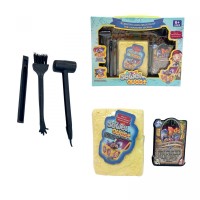 Раскопки гипсовый блок, инструменты, в коробке